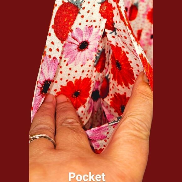 TORRID RETRO CHIC FLORAL FRUIT PUFF SLEEVE SUMMER SKATER DRESS. SIZE 1X - Picture 8 of 17